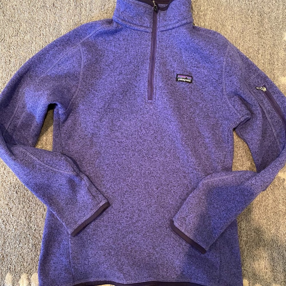 Patagonia Purple Better Sweater 1/4 zip medium
